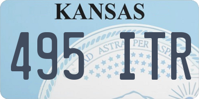 KS license plate 495ITR