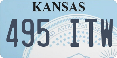 KS license plate 495ITW