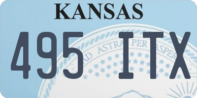 KS license plate 495ITX