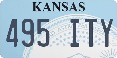 KS license plate 495ITY