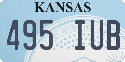 KS license plate 495IUB