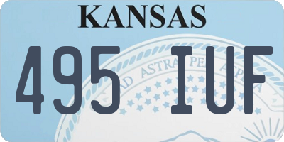 KS license plate 495IUF