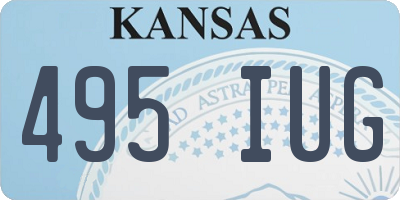 KS license plate 495IUG
