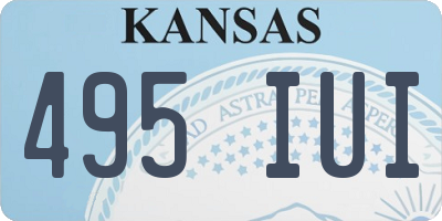KS license plate 495IUI