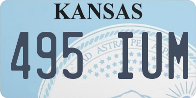 KS license plate 495IUM