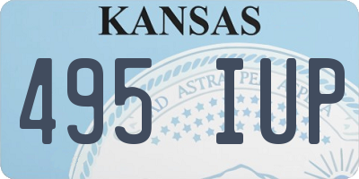 KS license plate 495IUP