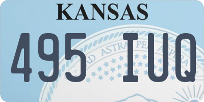 KS license plate 495IUQ