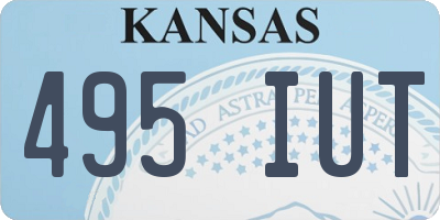 KS license plate 495IUT
