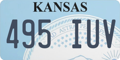 KS license plate 495IUV