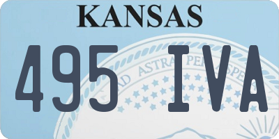 KS license plate 495IVA