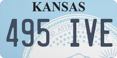 KS license plate 495IVE