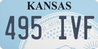 KS license plate 495IVF