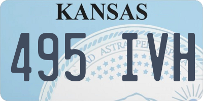KS license plate 495IVH