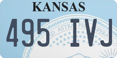 KS license plate 495IVJ