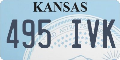 KS license plate 495IVK