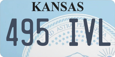 KS license plate 495IVL
