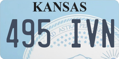 KS license plate 495IVN