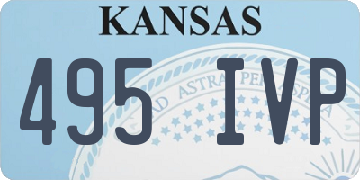 KS license plate 495IVP