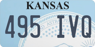KS license plate 495IVQ