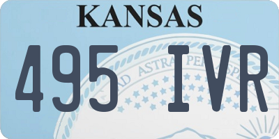 KS license plate 495IVR