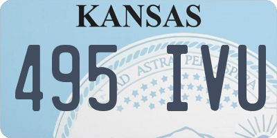 KS license plate 495IVU