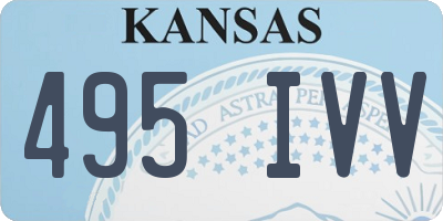 KS license plate 495IVV