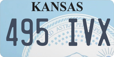 KS license plate 495IVX