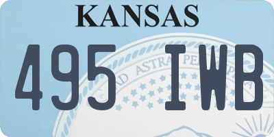 KS license plate 495IWB