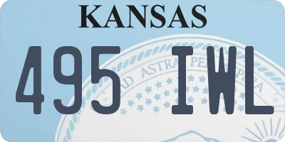 KS license plate 495IWL