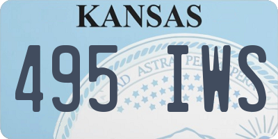 KS license plate 495IWS