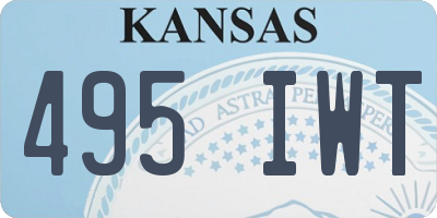 KS license plate 495IWT