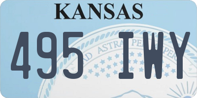 KS license plate 495IWY