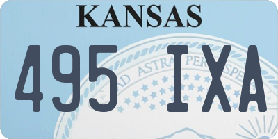 KS license plate 495IXA