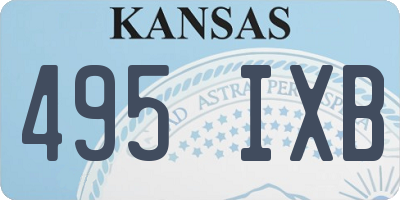 KS license plate 495IXB