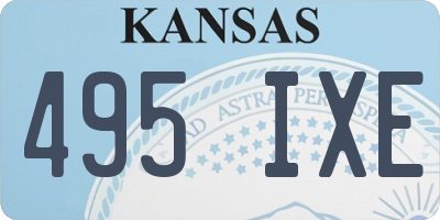 KS license plate 495IXE