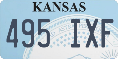 KS license plate 495IXF