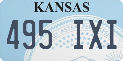 KS license plate 495IXI