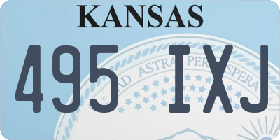 KS license plate 495IXJ