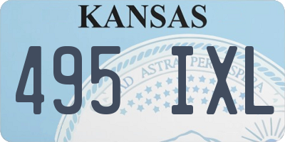 KS license plate 495IXL
