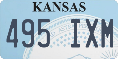 KS license plate 495IXM