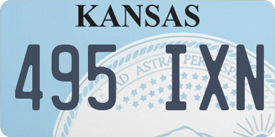 KS license plate 495IXN
