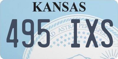 KS license plate 495IXS