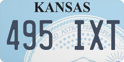 KS license plate 495IXT