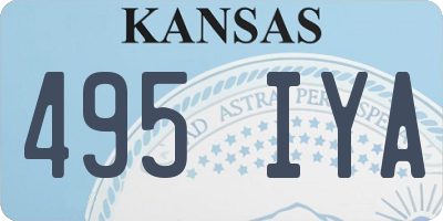 KS license plate 495IYA