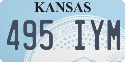 KS license plate 495IYM