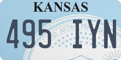 KS license plate 495IYN