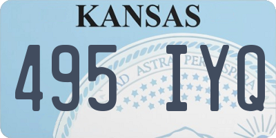 KS license plate 495IYQ