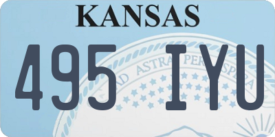 KS license plate 495IYU