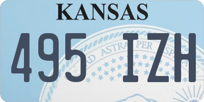 KS license plate 495IZH