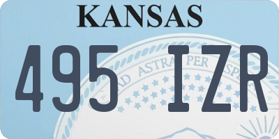 KS license plate 495IZR